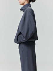 Womens Nylon Half Zip Track Jacket