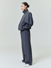Womens Nylon Half Zip Track Jacket