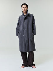 Garment-Dyed Cropped Sleeve Car Coat