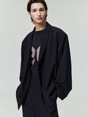 Wool Ripstop Relaxed Long Jacket