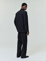Wool Poplin Casual Flat Front Pants