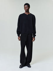 Merino Milano Knit Henley Sweater
