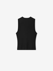 Womens Rib Knit Fitted Tank