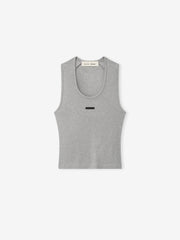 Womens Rib Knit Fitted Tank