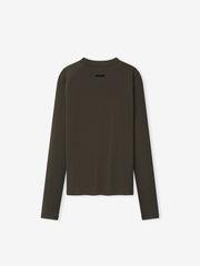 Womens Rib Fitted Long Sleeve Tee