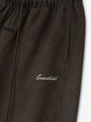 Suede Fleece Signature Relaxed Sweatshort W/ Piping
