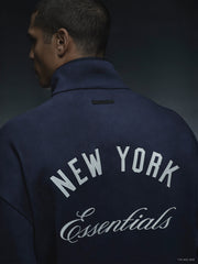 Yankees Suede Fleece Modern Half Zip