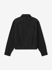 Textured Nylon Trucker Jacket