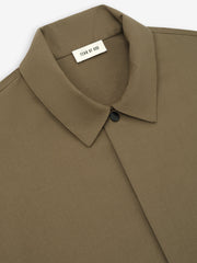 Wool Poplin Relaxed Shirt