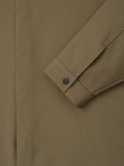 Wool Poplin Relaxed Shirt