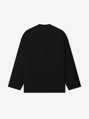 Easy Care Wool Relaxed Lapelless Jacket