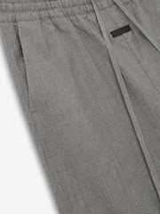 Wool Linen Wide Leg Drawstring Pants