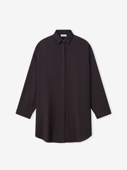 Womens Easy Care Wool Relaxed Shirt