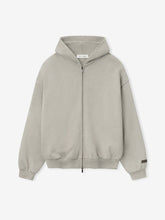 Embossed 90s Fit Fleece Zip-Up Hoodie
