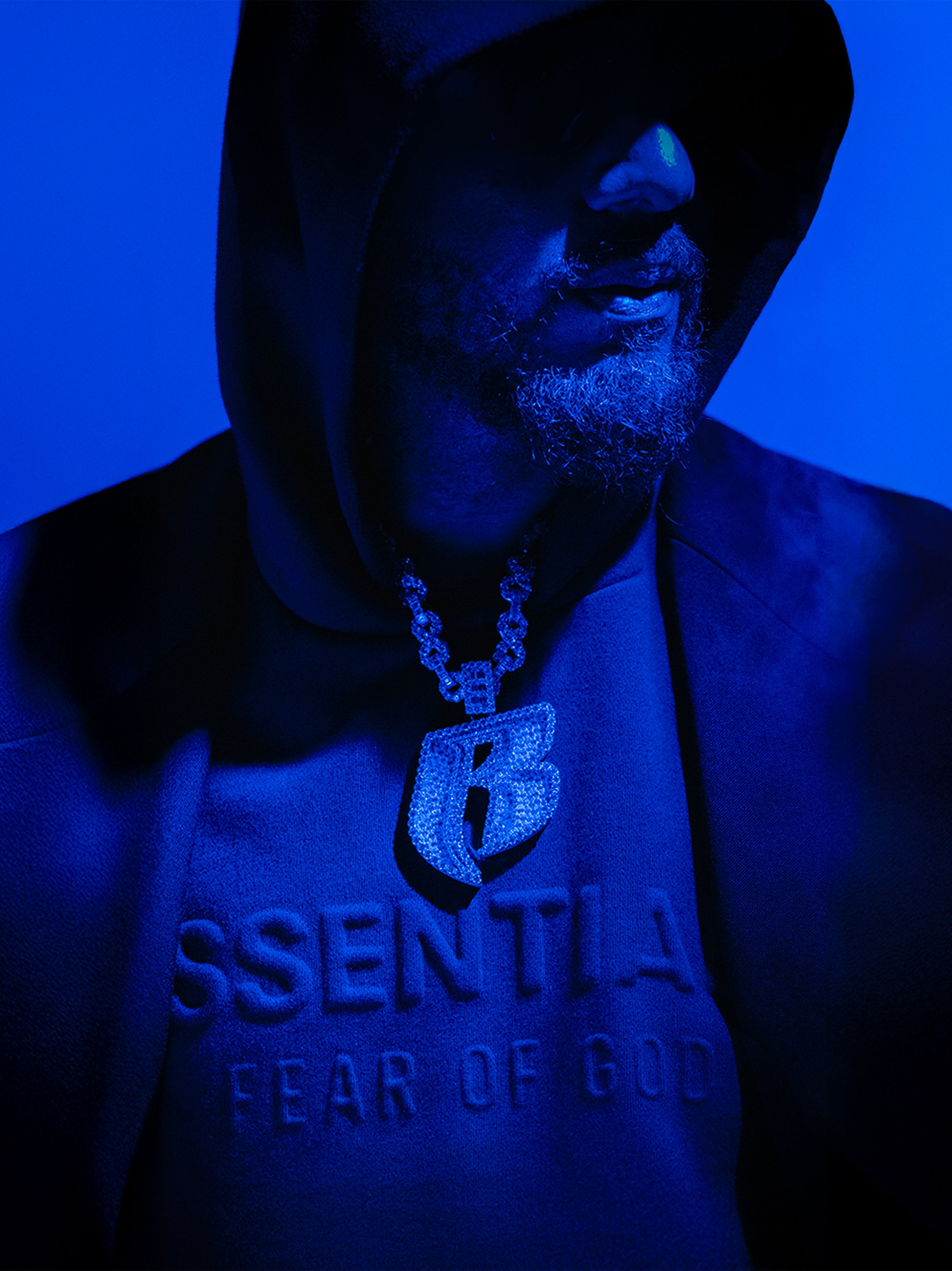 Embossed 90s Fit Fleece Hoodie