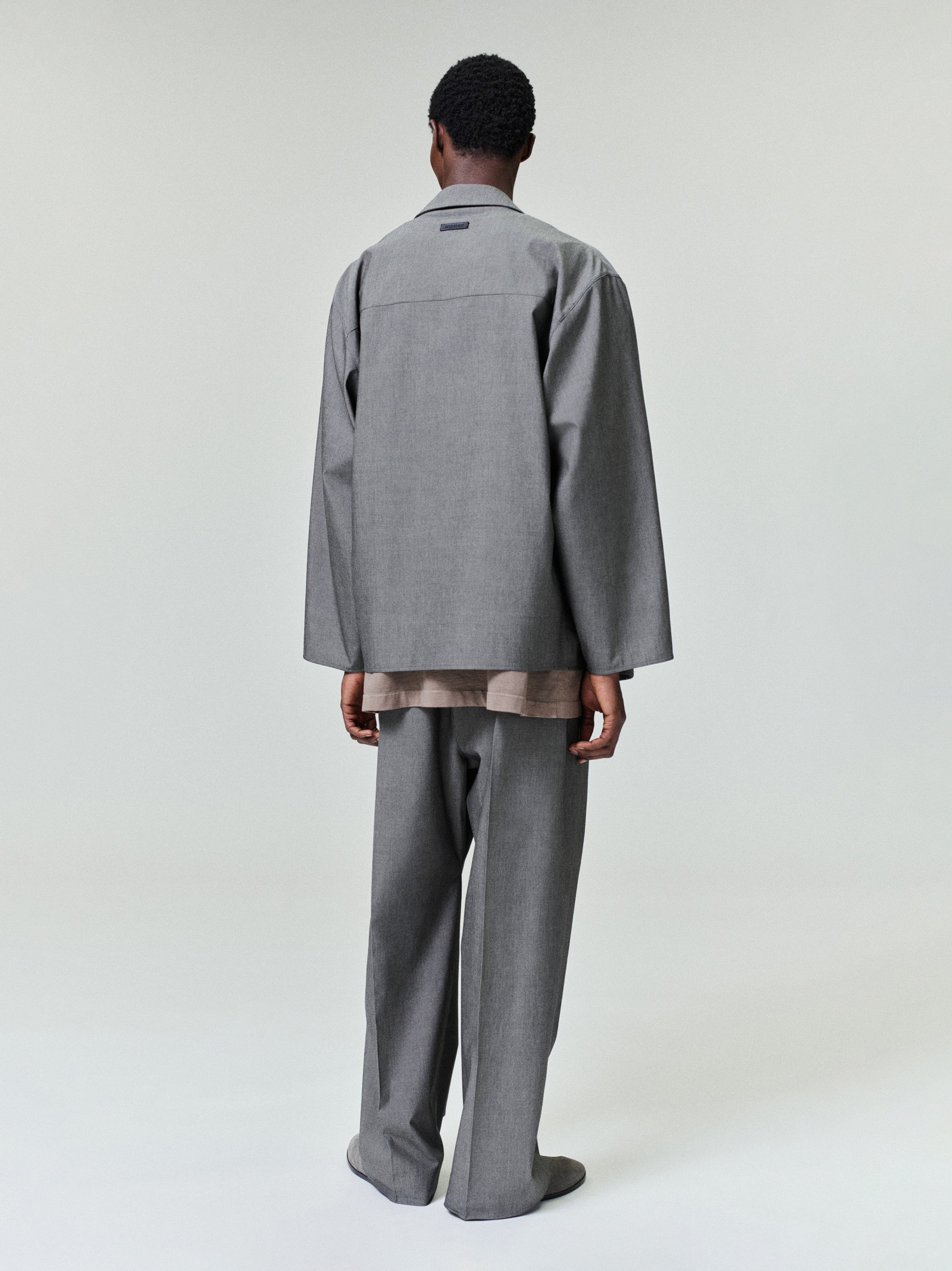 Cotton Wool Oxford Shirt Jacket