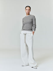 Womens Waffle Knit Long Sleeve Top
