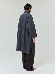 Garment-Dyed Cropped Sleeve Car Coat