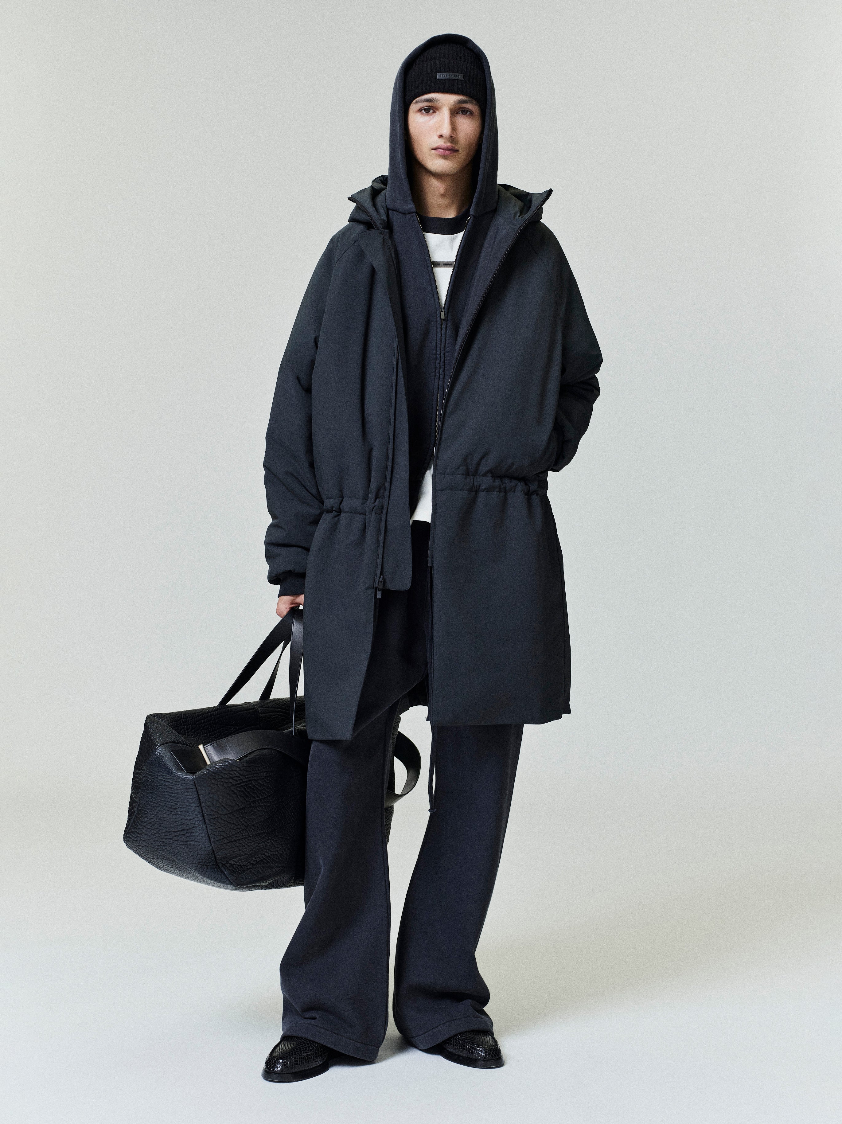 Tech Nylon Hooded Parka