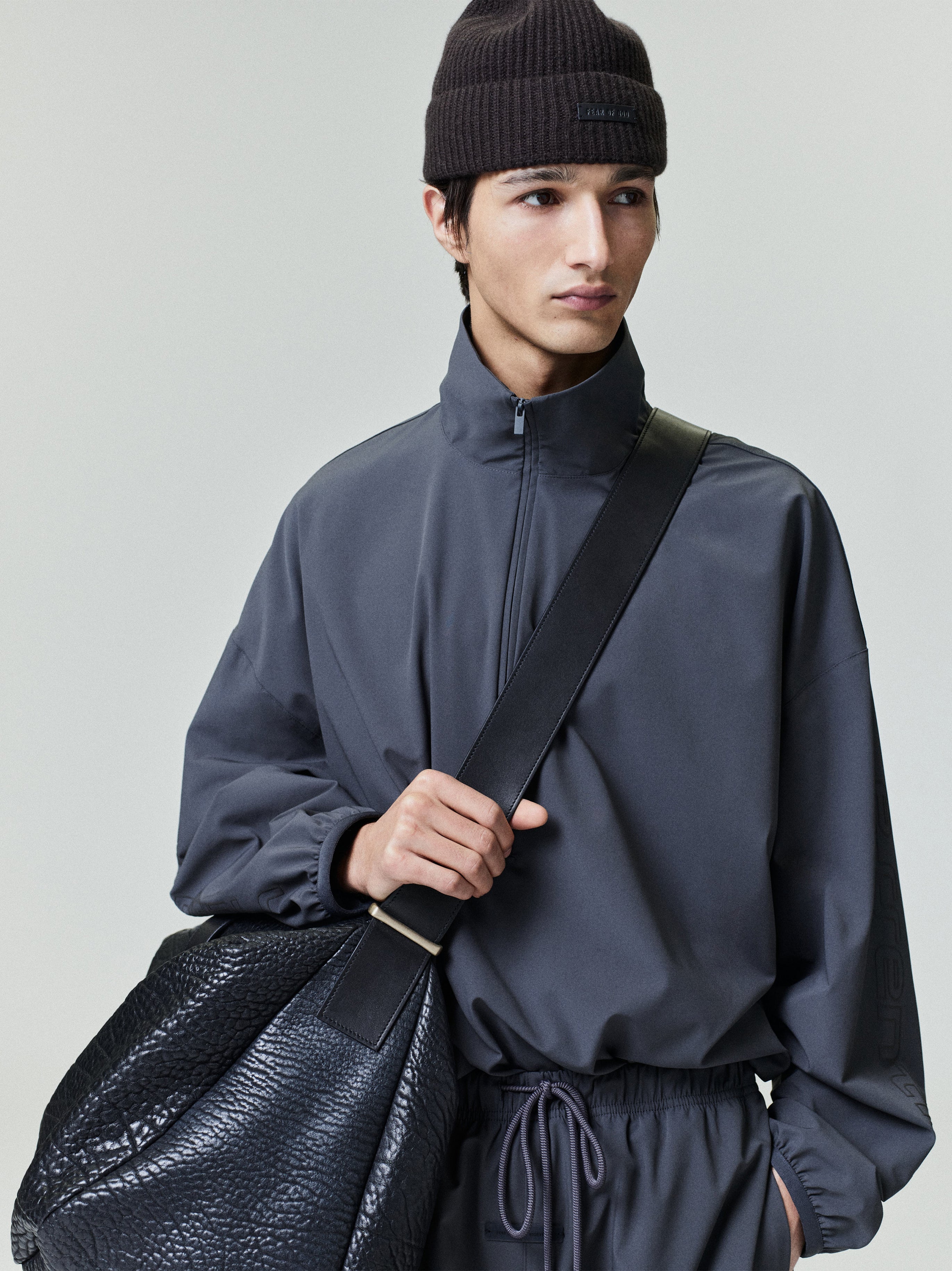 Tech Nylon Half Zip Track Jacket