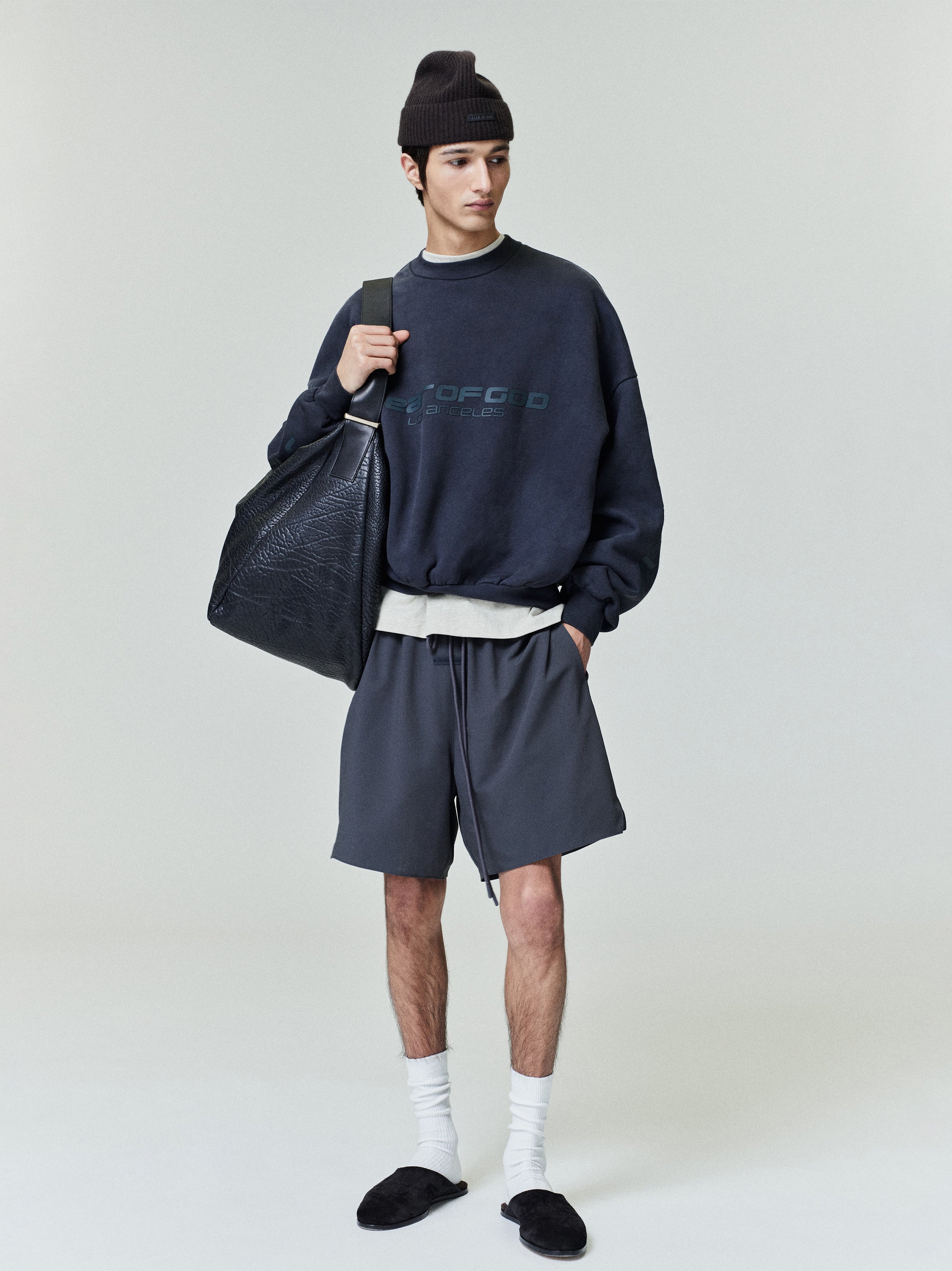 Los Angeles Heavy Fleece Cropped Sweatshirt