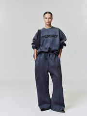 Suede Fleece Flare Sweatpant