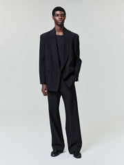 Wool Poplin Casual Flat Front Pants