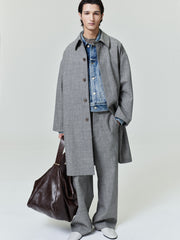 Mouline Wool Casual Flat Front Pant