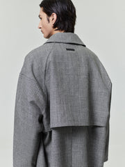 Mouline Wool Relaxed Trench Coat