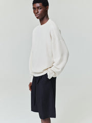 Wool Cotton Sport Mesh Knit Sweater