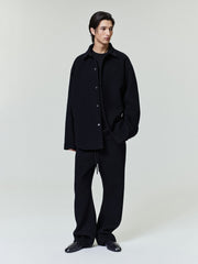 Double Face Wool Cashmere Relaxed Shirt