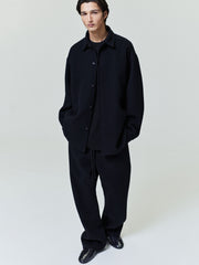 Double Face Wool Cashmere Relaxed Shirt