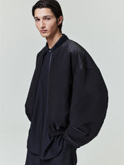 Nylon Taffeta Padded Bomber Jacket
