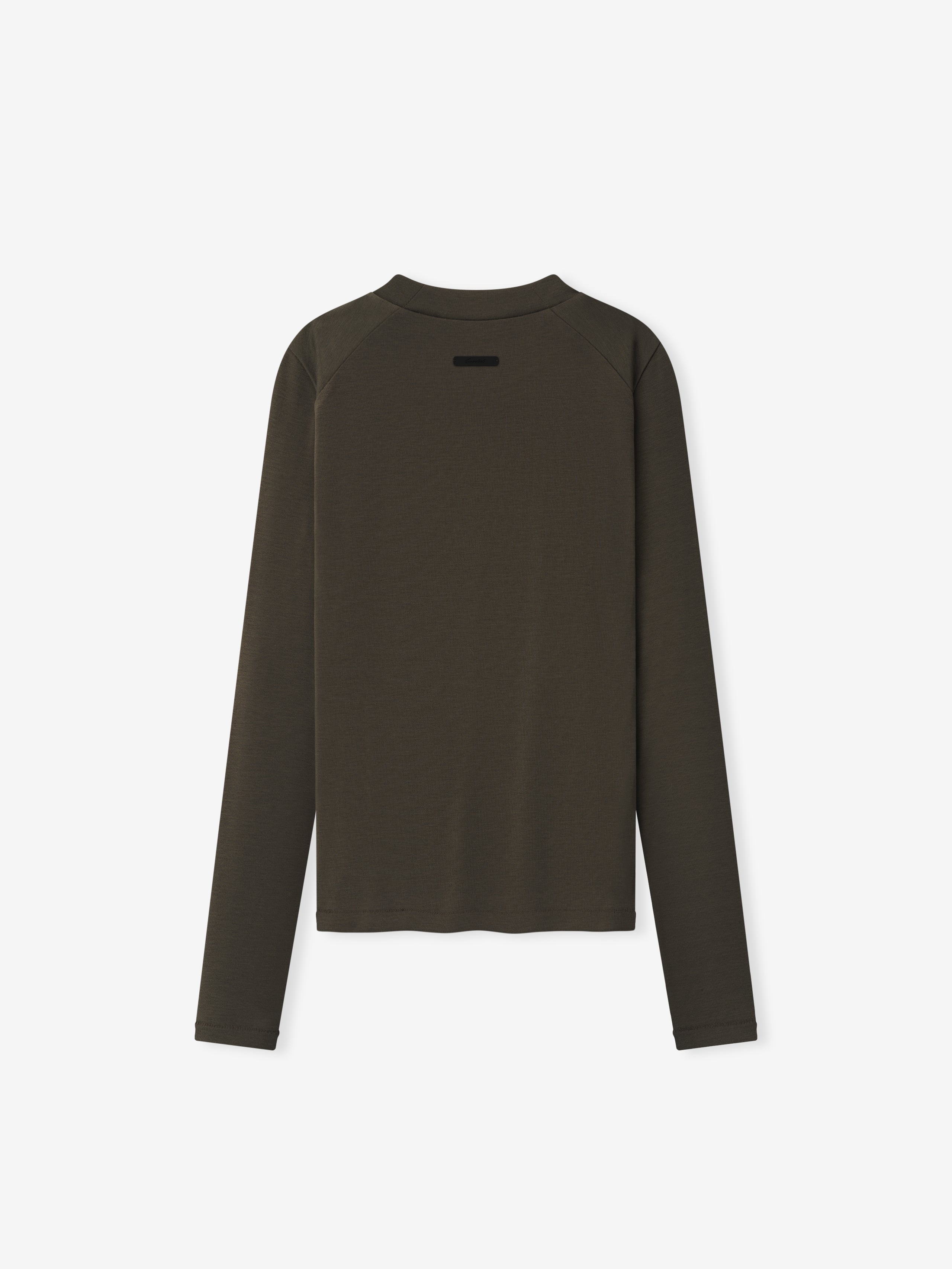 Womens Rib Fitted Long Sleeve Tee