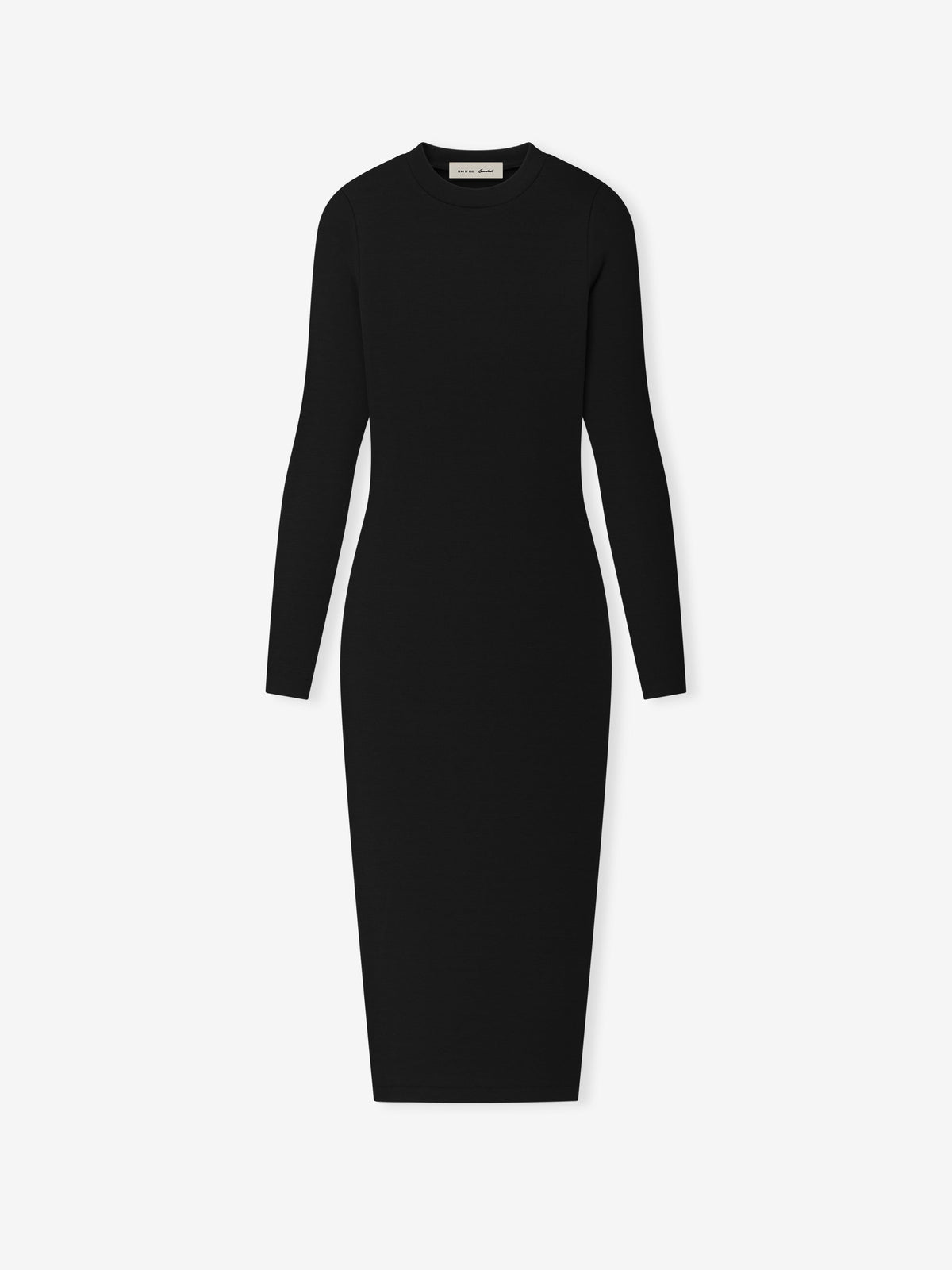 Womens Rib Knit Fitted Long Sleeve Dress