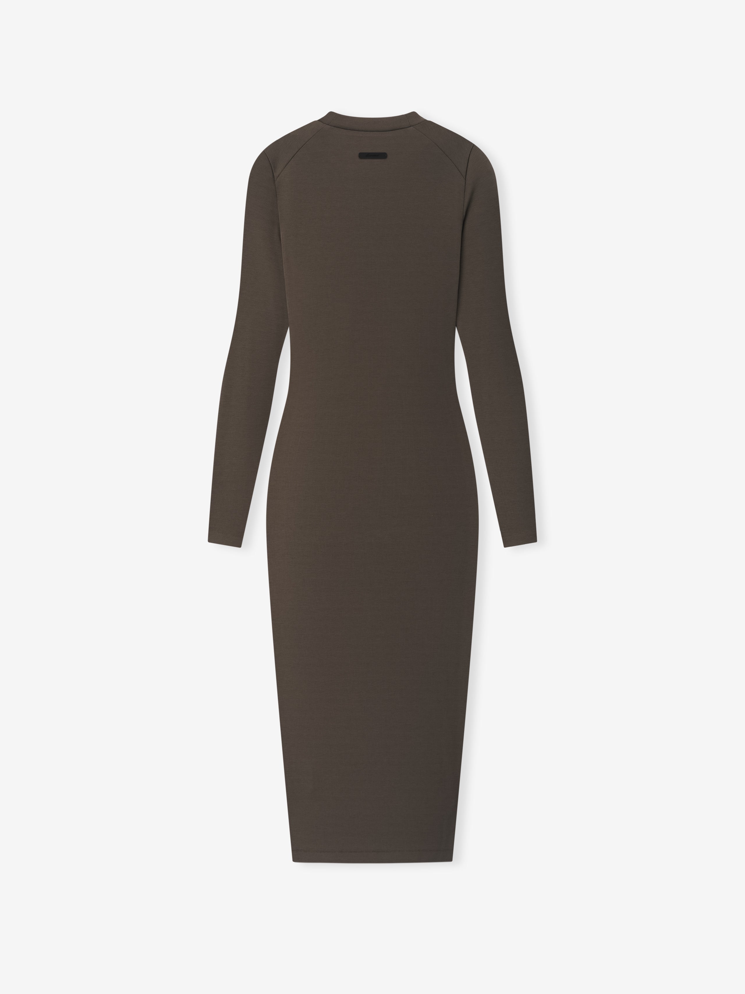 Womens Rib Knit Fitted Long Sleeve Dress