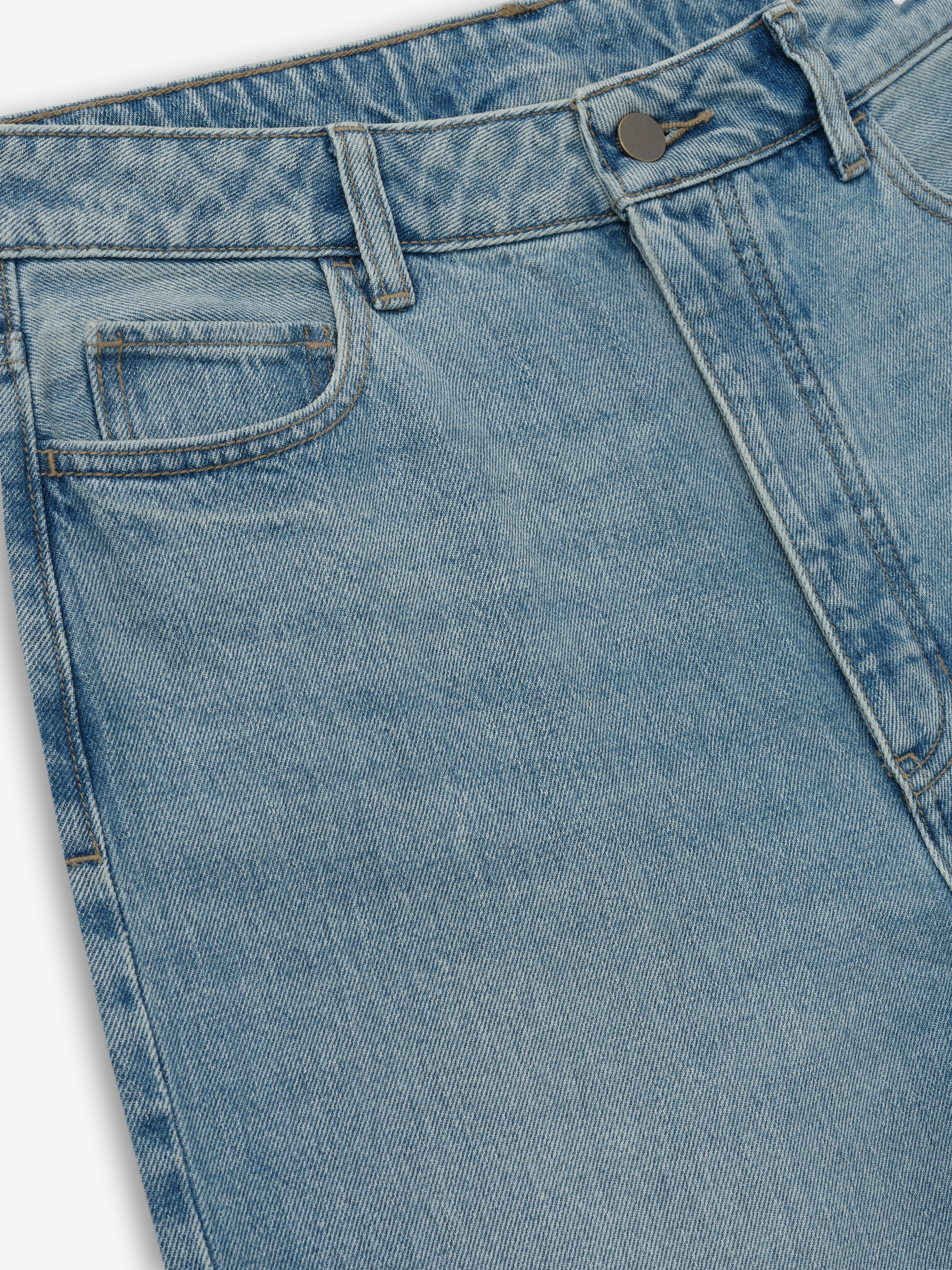 Womens Denim Straight Leg Jeans