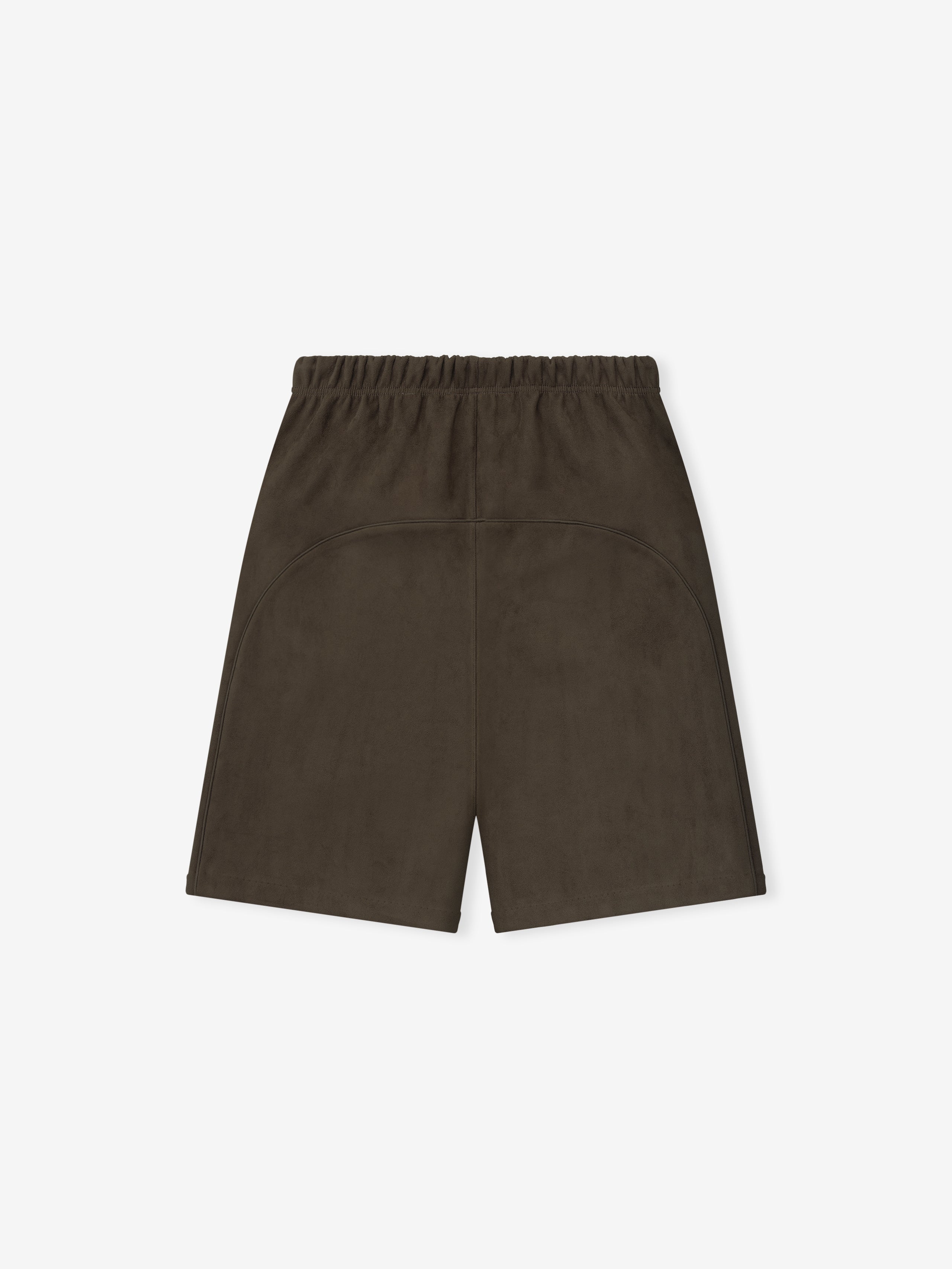 Suede Fleece Signature Relaxed Sweatshort W/ Piping