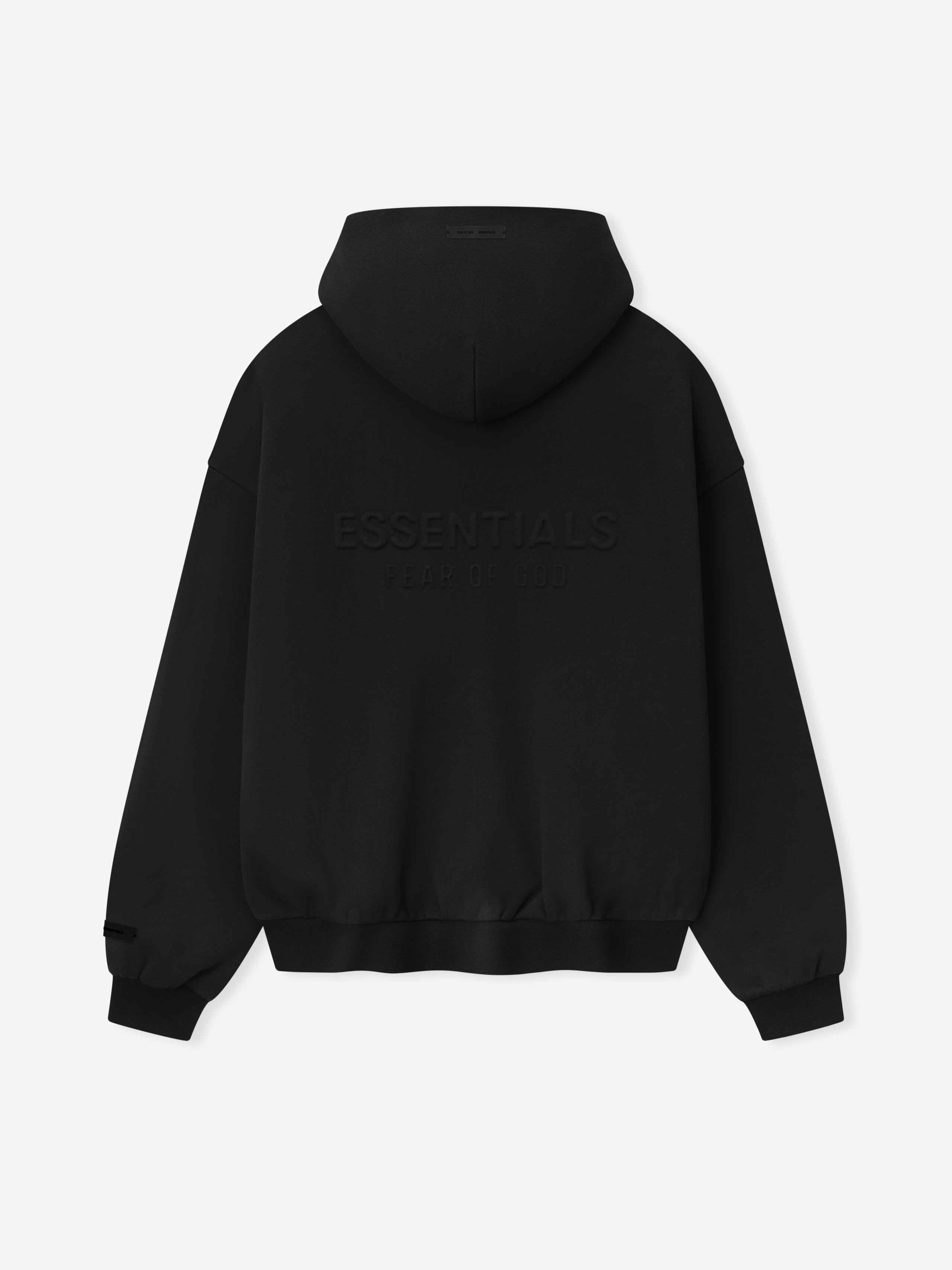 Embossed 90s Fit Fleece Zip-Up Hoodie