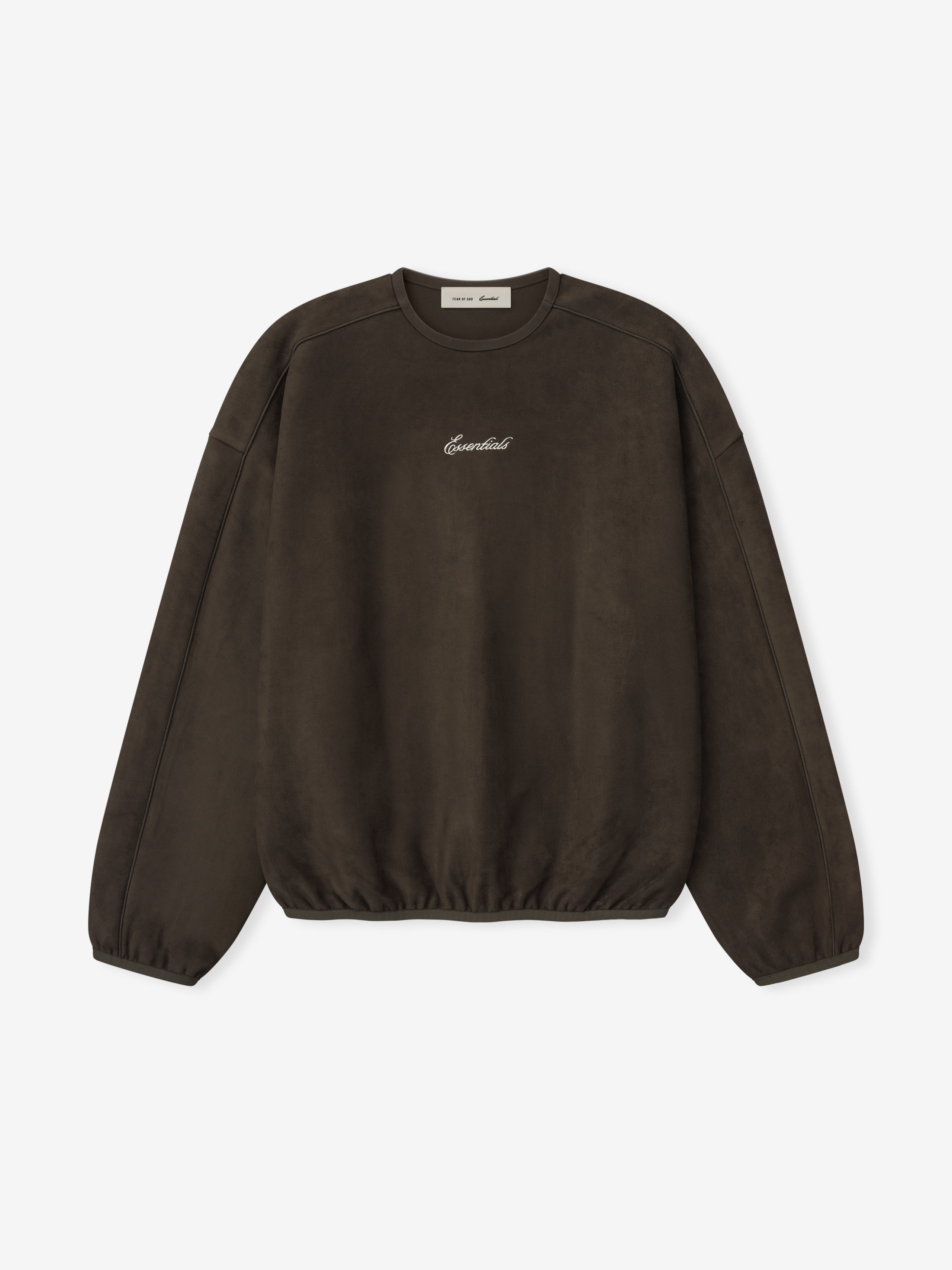 Suede Fleece Signature Modern Crewneck Sweatshirt