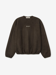 Suede Fleece Signature Modern Crewneck Sweatshirt