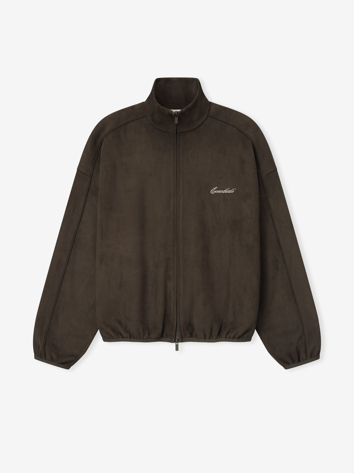 Suede Fleece Signature Modern Track Jacket W/ Piping