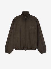 Suede Fleece Signature Modern Track Jacket W/ Piping