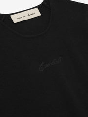 Womens Signature Rib Knit Fitted Short Sleeve Tee