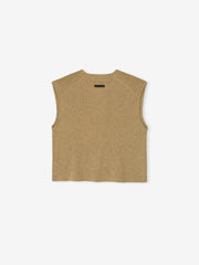 Womens Signature Rib Knit Cropped Top
