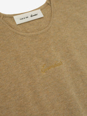 Womens Signature Rib Knit Cropped Top