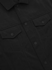 Textured Nylon Trucker Jacket