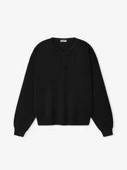 Merino Milano Knit Henley Sweater