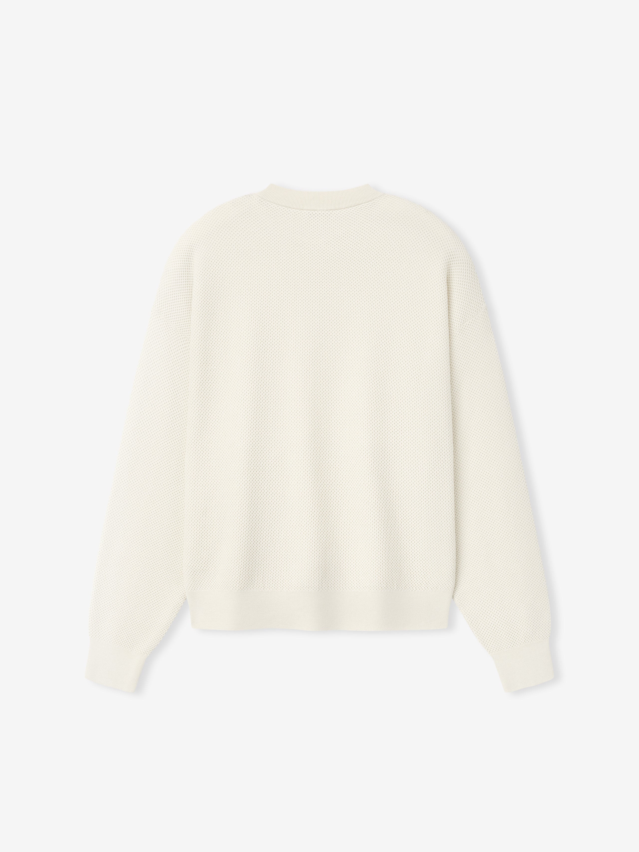 Wool Cotton Sport Mesh Knit Sweater