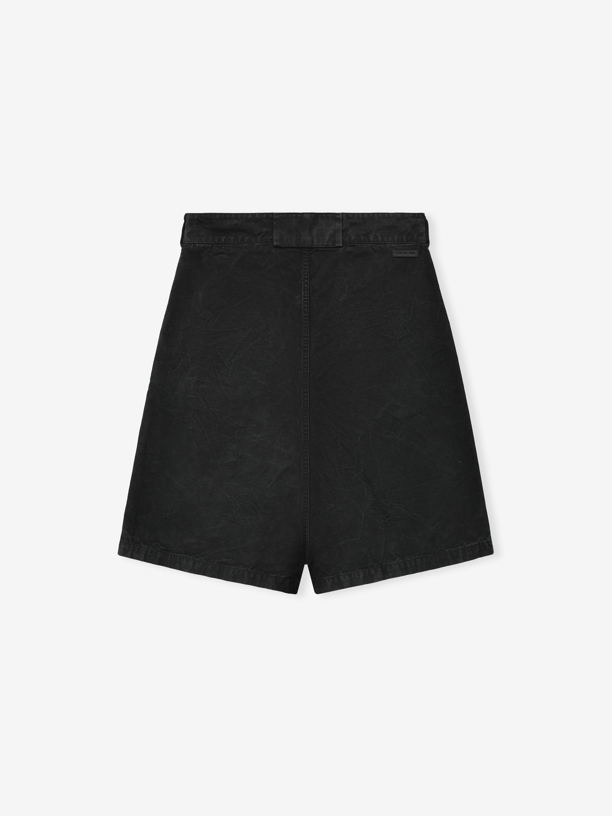 Washed Canvas Utility Shorts